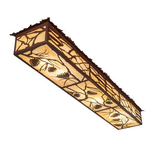 Meyda Tiffany 234976 LED Flushmount, Cafe Noir On Rust