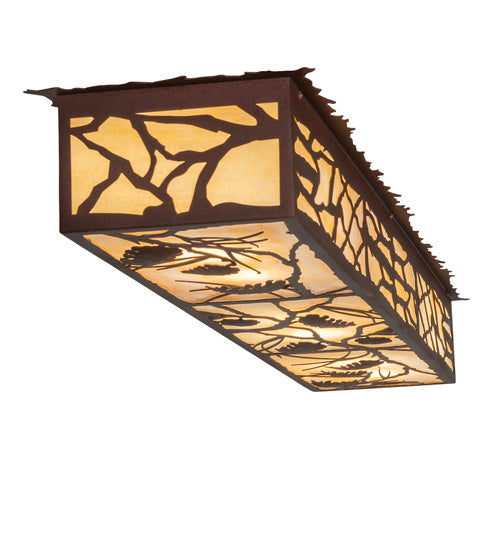 Meyda Tiffany 234976 LED Flushmount, Cafe Noir On Rust
