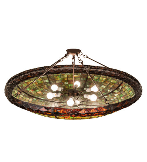 Meyda Tiffany 235738 Six Light Semi-Flushmount, Mahogany Bronze