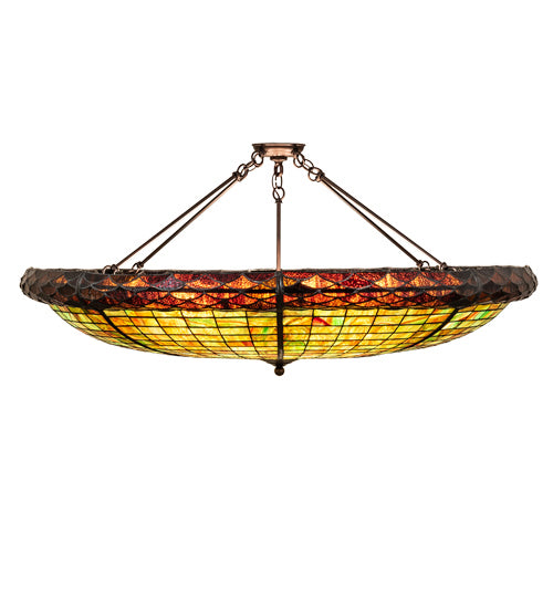 Meyda Tiffany 235738 Six Light Semi-Flushmount, Mahogany Bronze