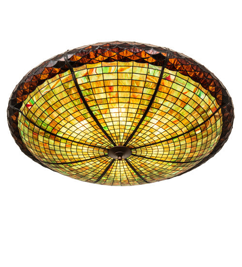 Meyda Tiffany 235738 Six Light Semi-Flushmount, Mahogany Bronze