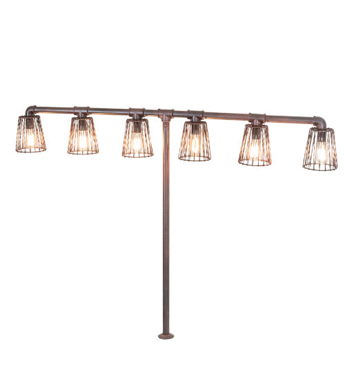 Meyda Tiffany 236019 Six Light Table Lamp, Rustic Nail