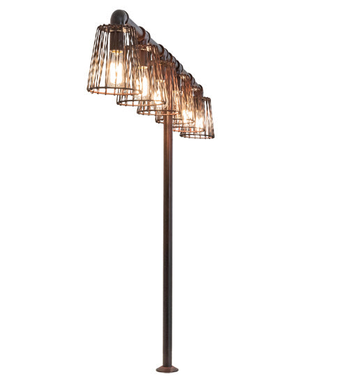 Meyda Tiffany 236019 Six Light Table Lamp, Rustic Nail