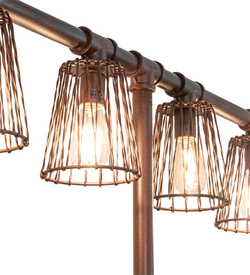 Meyda Tiffany 236019 Six Light Table Lamp, Rustic Nail