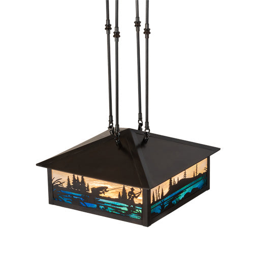 Meyda Tiffany 236403 Three Light Pendant, Black Patina