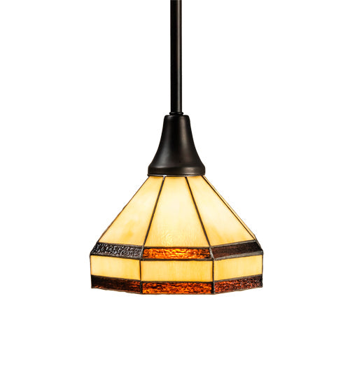 Meyda Tiffany 236479 One Light Mini Pendant, Craftsman Brown