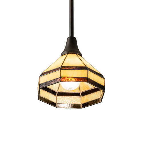 Meyda Tiffany 236479 One Light Mini Pendant, Craftsman Brown
