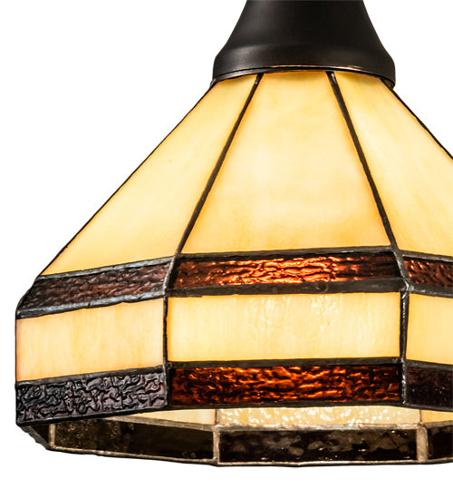 Meyda Tiffany 236479 One Light Mini Pendant, Craftsman Brown