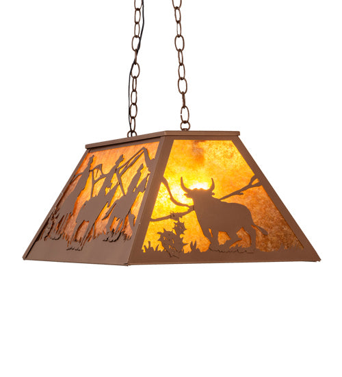 Meyda Tiffany 236858 Six Light Pendant, Metallic Bronze
