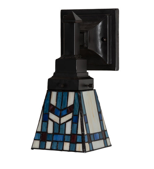 Meyda Tiffany 238496 One Light Wall Sconce, Mahogany Bronze