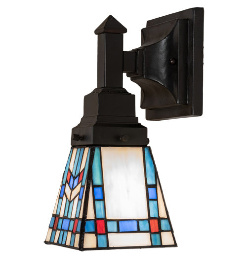 Meyda Tiffany 238496 One Light Wall Sconce, Mahogany Bronze