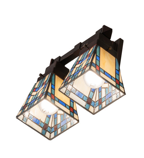 Meyda Tiffany 238498 Two Light Wall Sconce, Mahogany Bronze