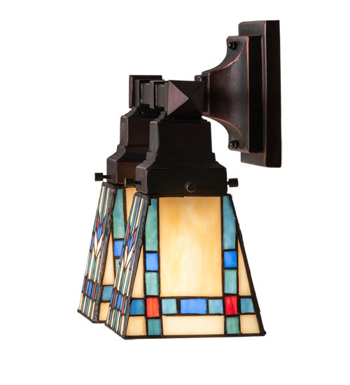 Meyda Tiffany 238498 Two Light Wall Sconce, Mahogany Bronze