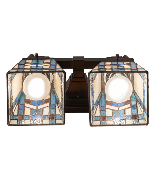 Meyda Tiffany 238498 Two Light Wall Sconce, Mahogany Bronze
