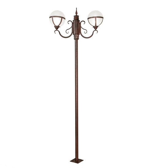 Meyda Tiffany 238671 Two Light Street Lamp, Rustic Nail