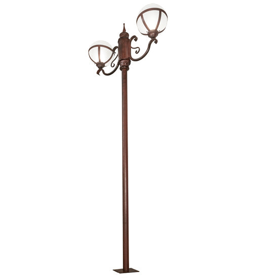Meyda Tiffany 238671 Two Light Street Lamp, Rustic Nail