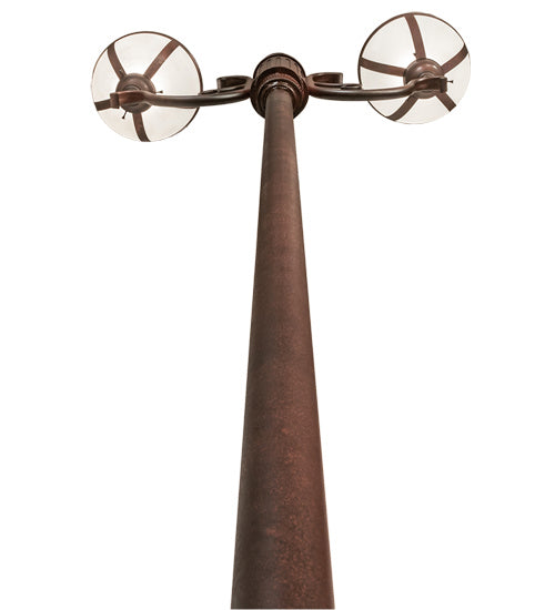 Meyda Tiffany 238671 Two Light Street Lamp, Rustic Nail