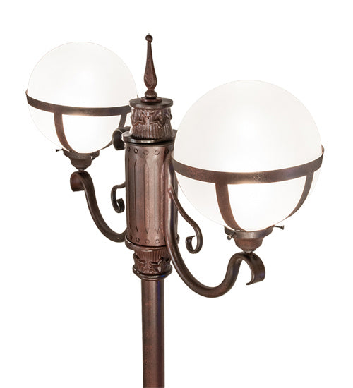Meyda Tiffany 238671 Two Light Street Lamp, Rustic Nail