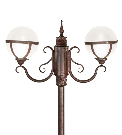 Meyda Tiffany 238671 Two Light Street Lamp, Rustic Nail