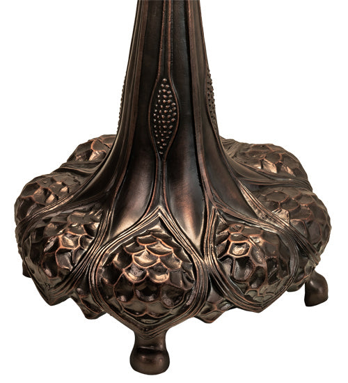 Meyda Tiffany 47552 Three Light Table Lamp, Mahogany Bronze