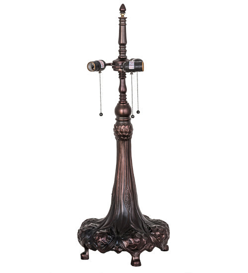 Meyda Tiffany 47552 Three Light Table Lamp, Mahogany Bronze