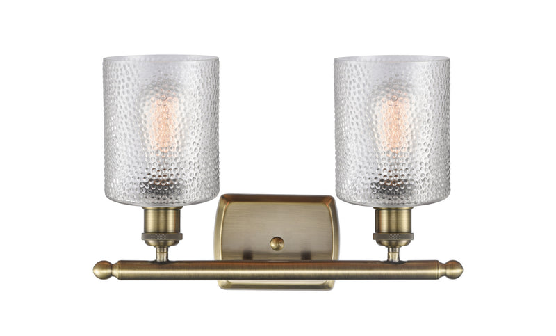 Innovations 516-2W-AB-G112 Two Light Bath Vanity, Antique Brass