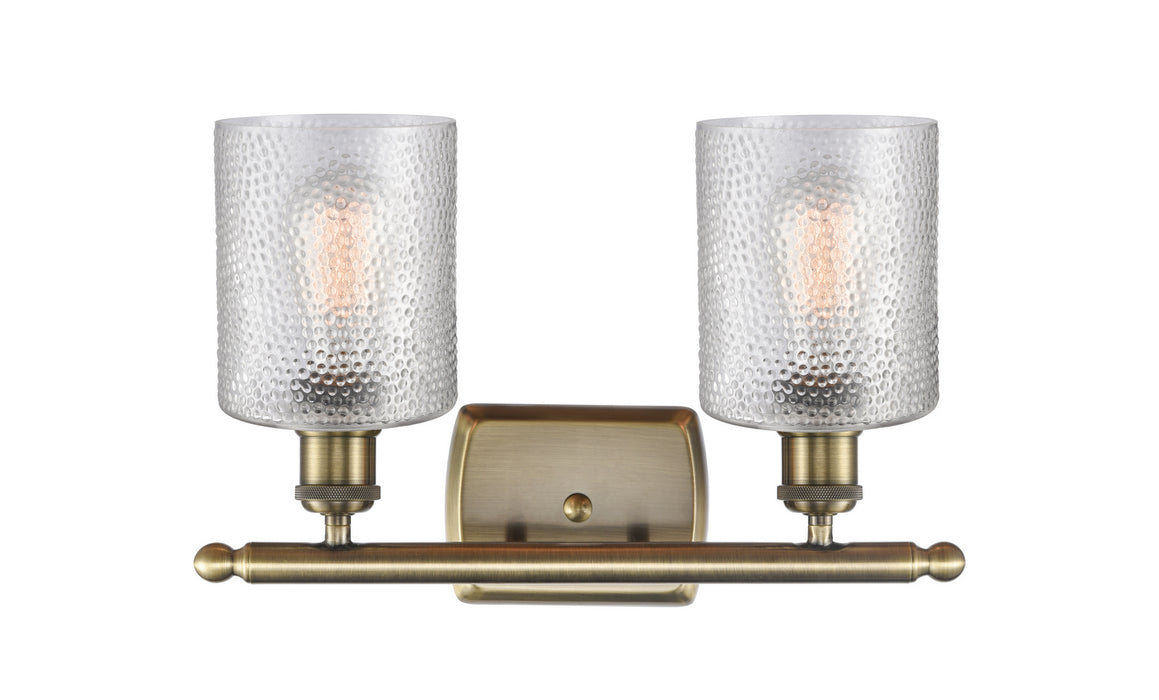 Innovations 516-2W-AB-G112 Two Light Bath Vanity, Antique Brass