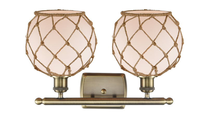 Innovations 516-2W-AB-G121-8RB-LED LED Bath Vanity, Antique Brass