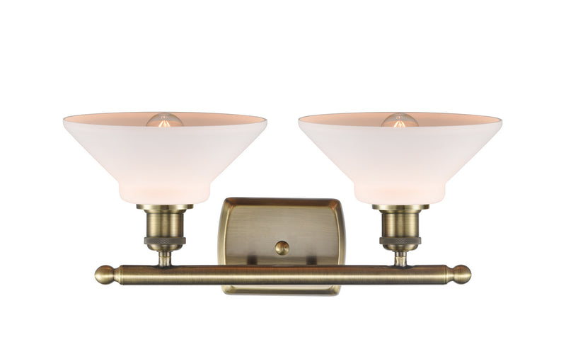 Innovations 516-2W-AB-G131-LED LED Bath Vanity, Antique Brass