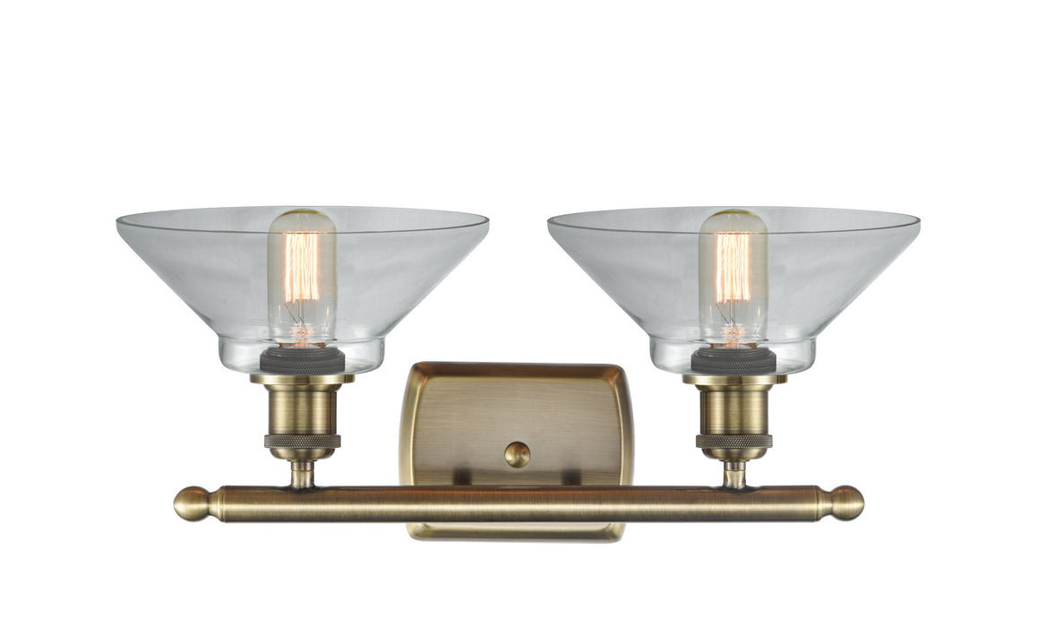 Innovations 516-2W-AB-G132-LED LED Bath Vanity, Antique Brass