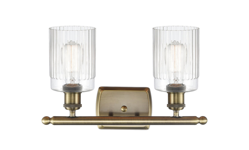 Innovations 516-2W-AB-G342 Two Light Bath Vanity, Antique Brass