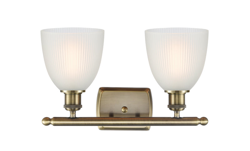 Innovations 516-2W-AB-G381 Two Light Bath Vanity, Antique Brass