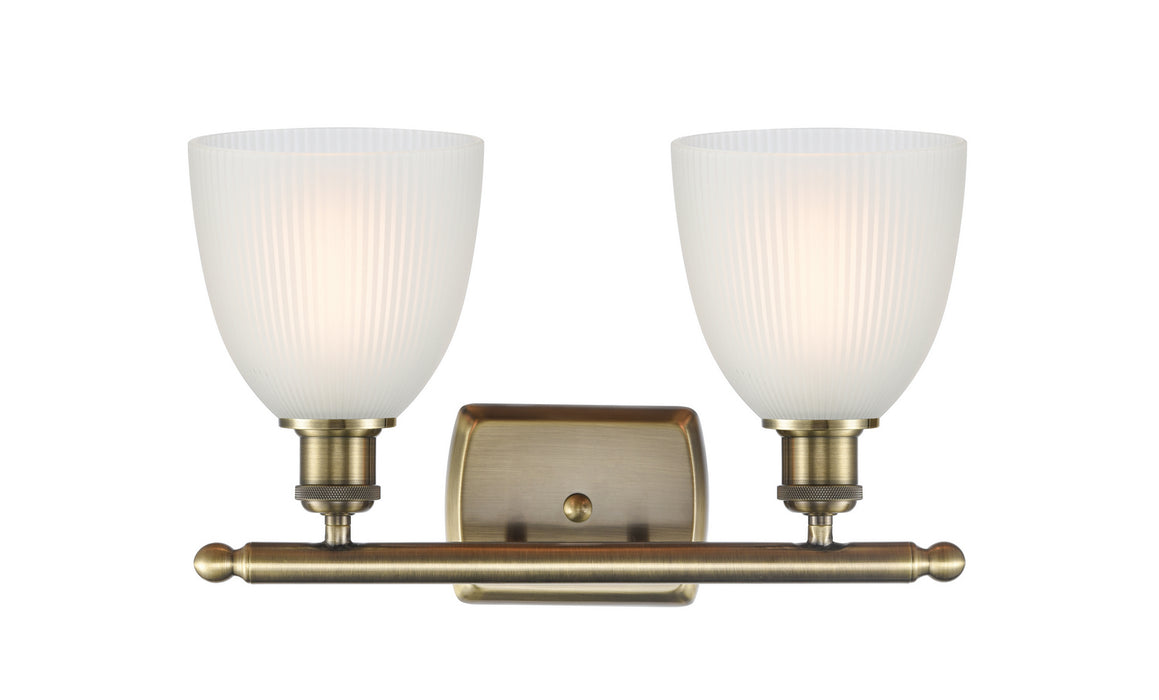 Innovations 516-2W-AB-G381 Two Light Bath Vanity, Antique Brass