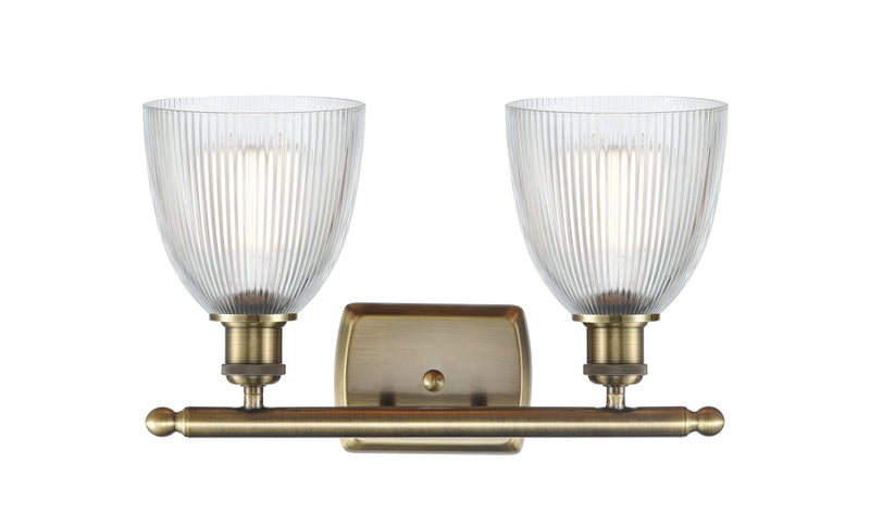 Innovations 516-2W-AB-G382 Two Light Bath Vanity, Antique Brass