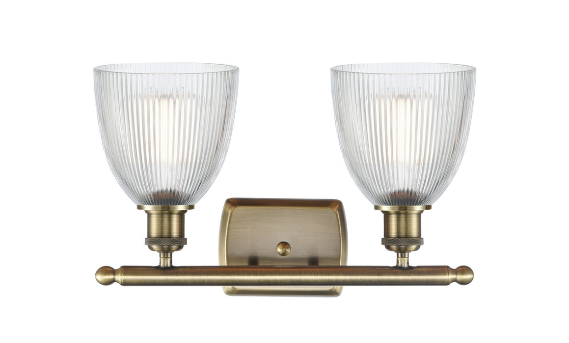 Innovations 516-2W-AB-G382 Two Light Bath Vanity, Antique Brass
