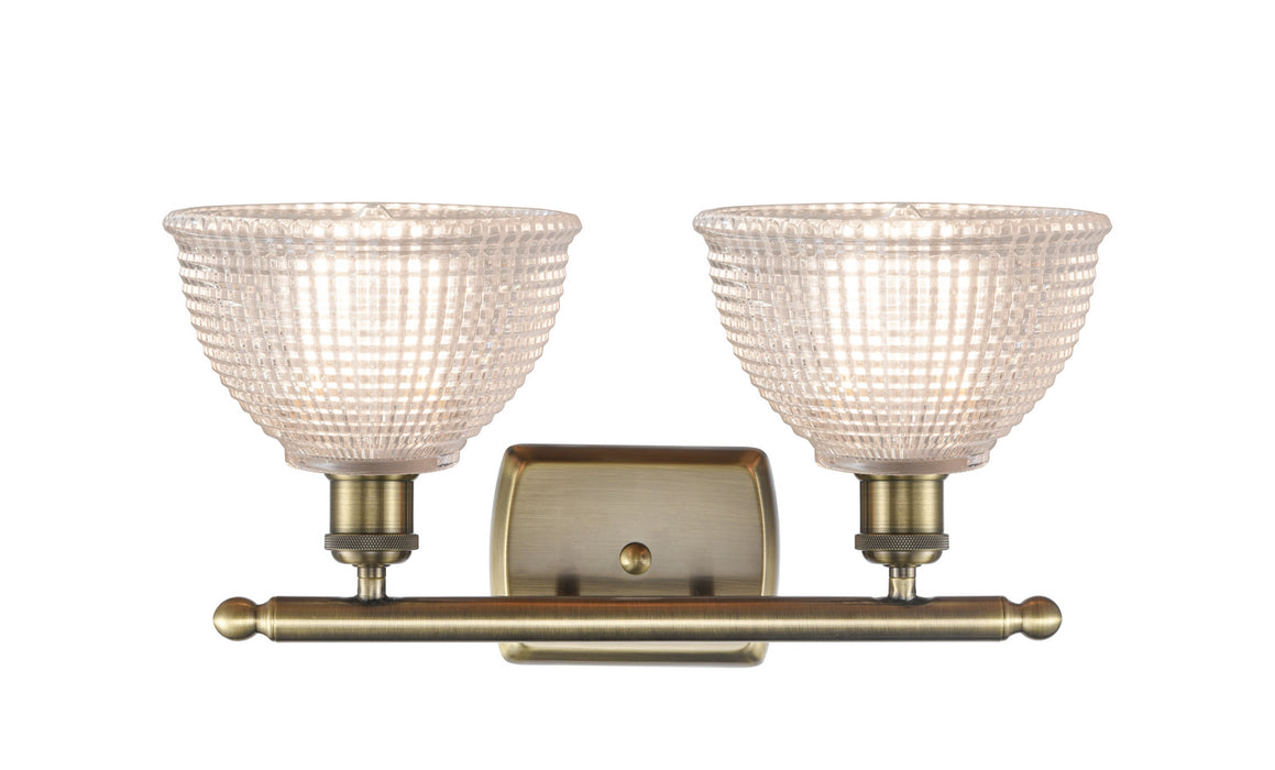 Innovations 516-2W-AB-G422 Two Light Bath Vanity, Antique Brass