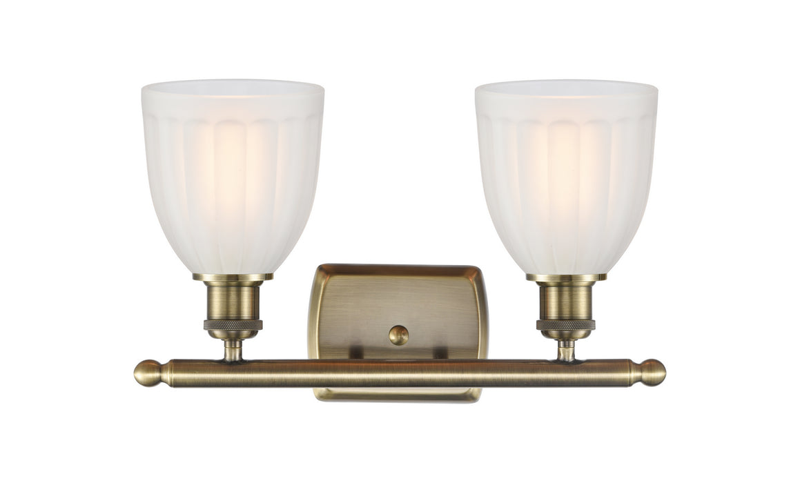 Innovations 516-2W-AB-G441 Two Light Bath Vanity, Antique Brass