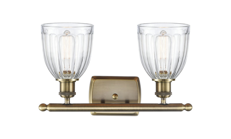Innovations 516-2W-AB-G442 Two Light Bath Vanity, Antique Brass