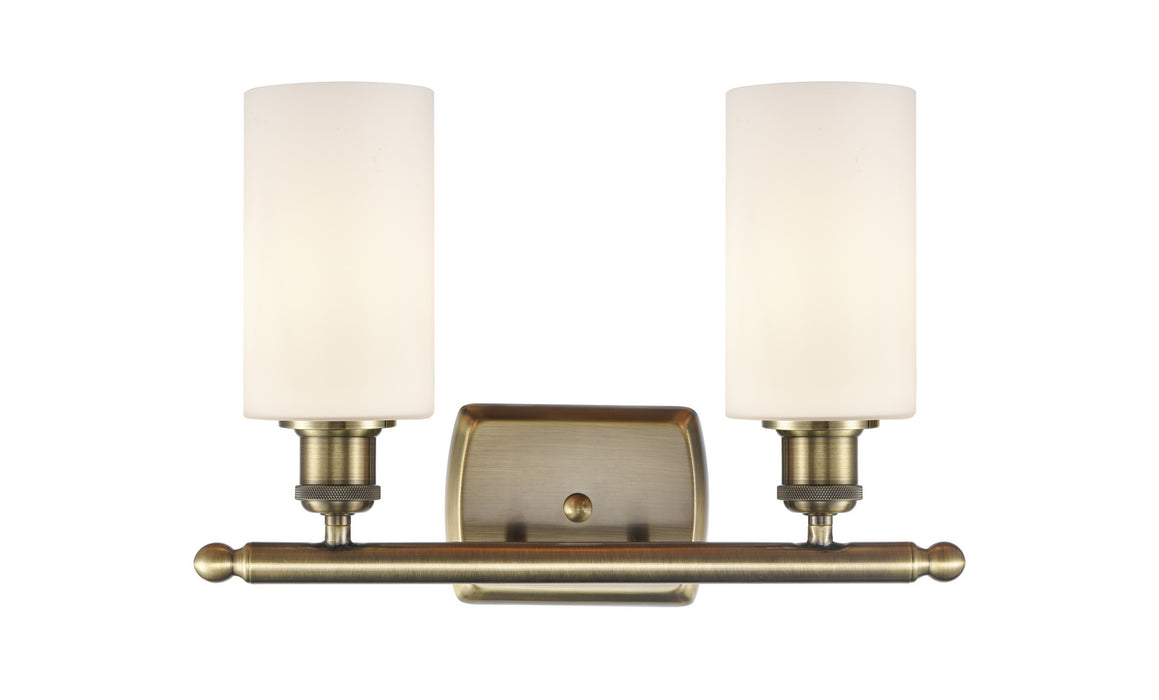 Innovations 516-2W-AB-G801 Two Light Bath Vanity, Antique Brass