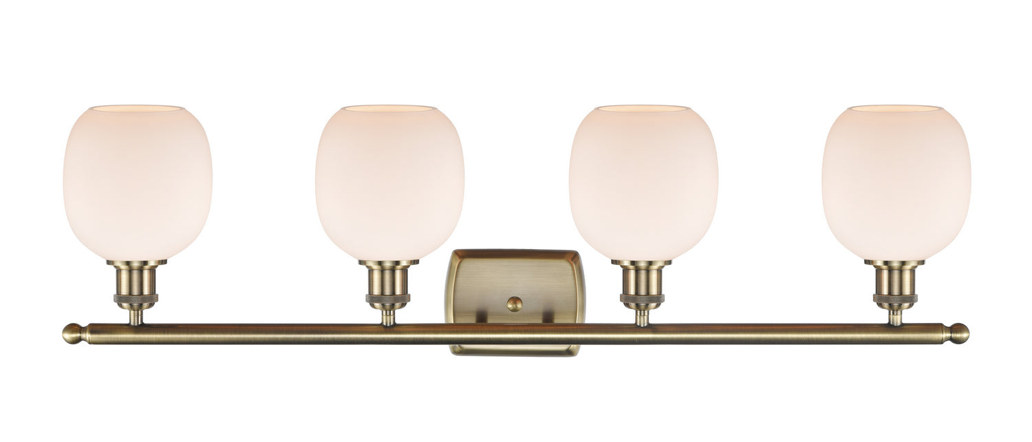 Innovations 516-4W-AB-G101 Four Light Bath Vanity, Antique Brass