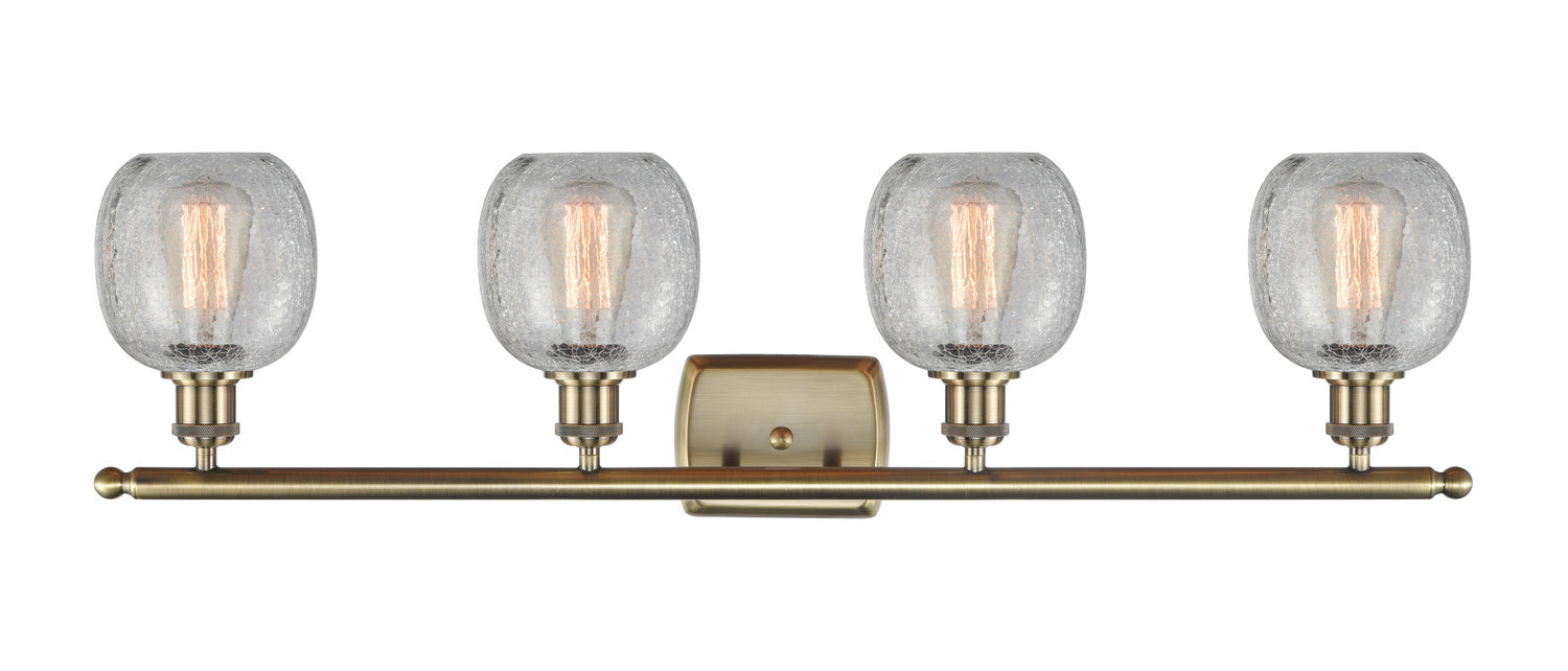 Innovations 516-4W-AB-G105 Four Light Bath Vanity, Antique Brass