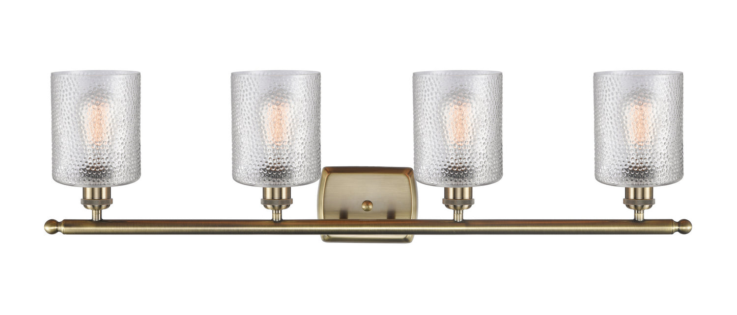 Innovations 516-4W-AB-G112 Four Light Bath Vanity, Antique Brass