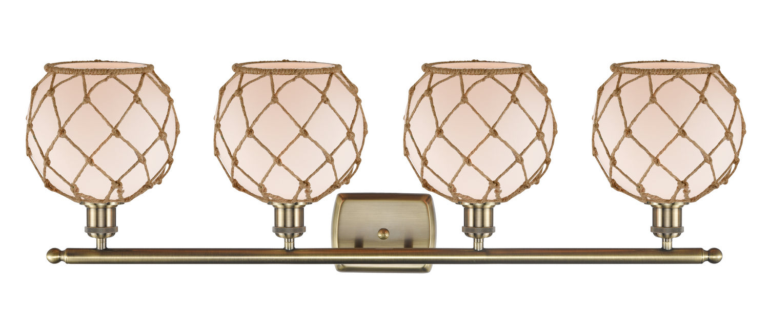 Innovations 516-4W-AB-G121-8RB-LED LED Bath Vanity, Antique Brass
