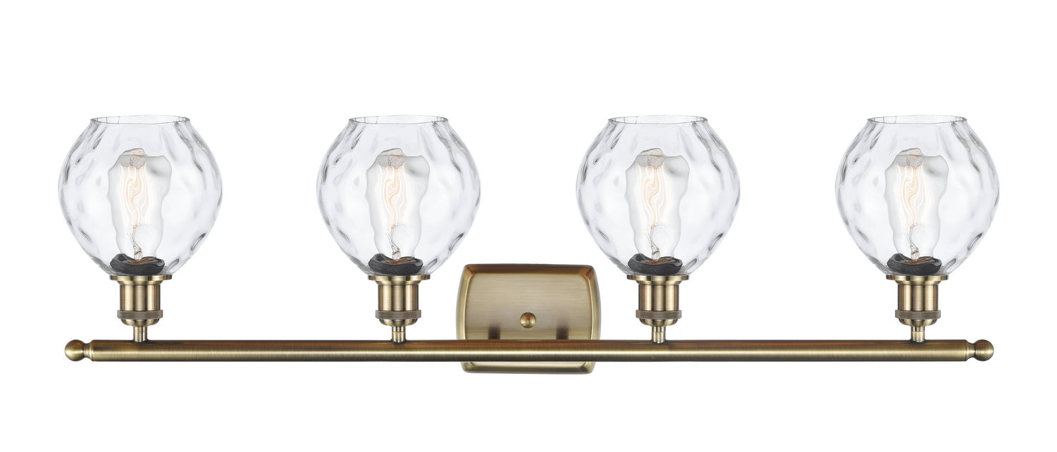 Innovations 516-4W-AB-G362 Four Light Bath Vanity, Antique Brass