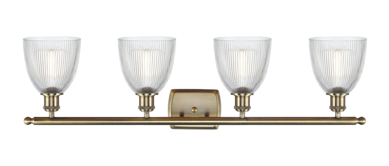 Innovations 516-4W-AB-G382 Four Light Bath Vanity, Antique Brass