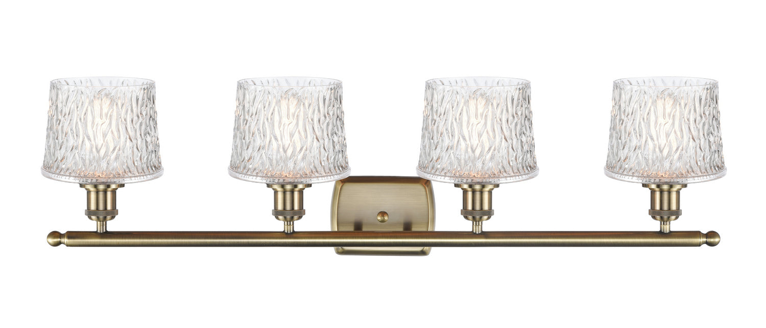 Innovations 516-4W-AB-G402 Four Light Bath Vanity, Antique Brass