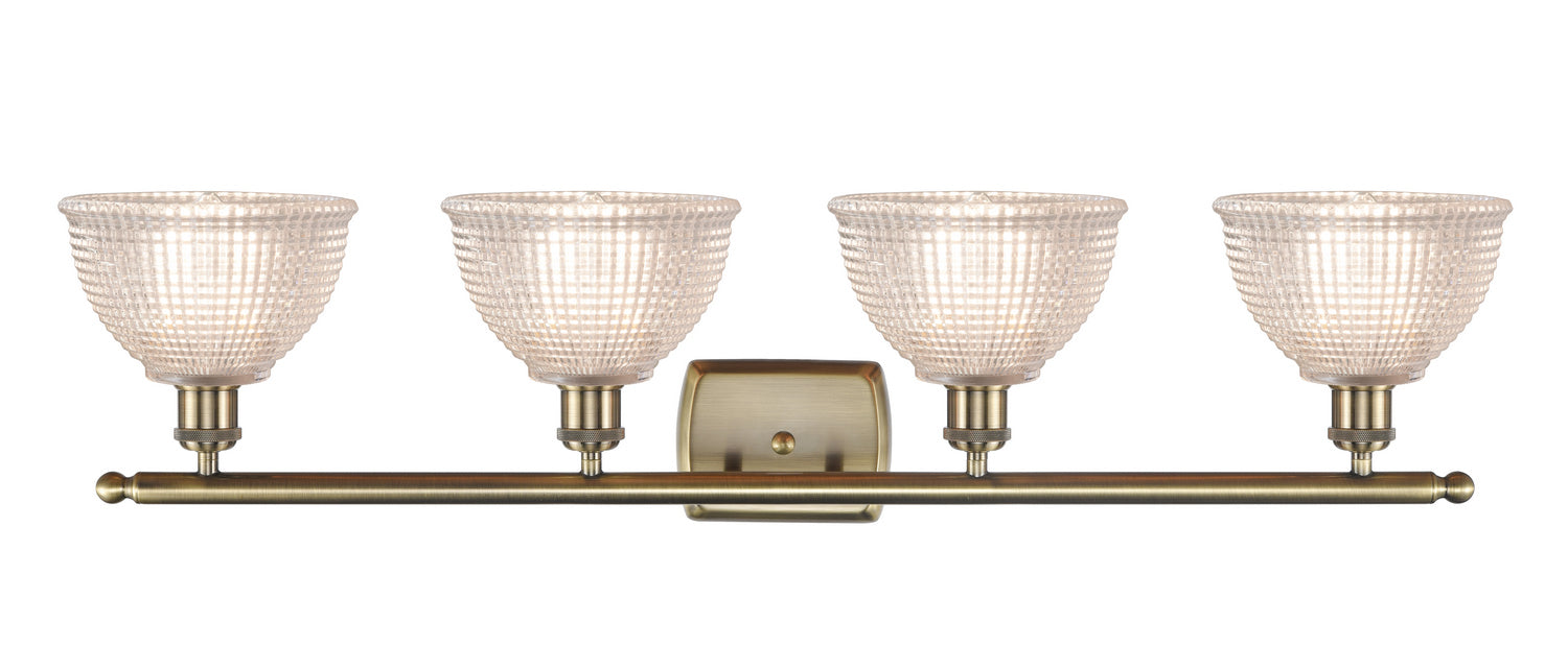 Innovations 516-4W-AB-G422 Four Light Bath Vanity, Antique Brass