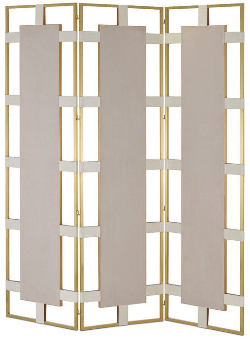 Currey and Company 1000-0084 Mirror, Cream/Brushed Brass/Mirror