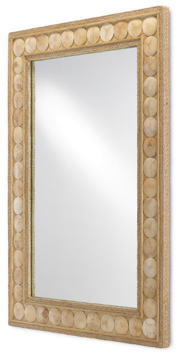 Currey and Company 1000-0099 Mirror, Straw/Natural Abaca Rope/Coco Shell/Mirror
