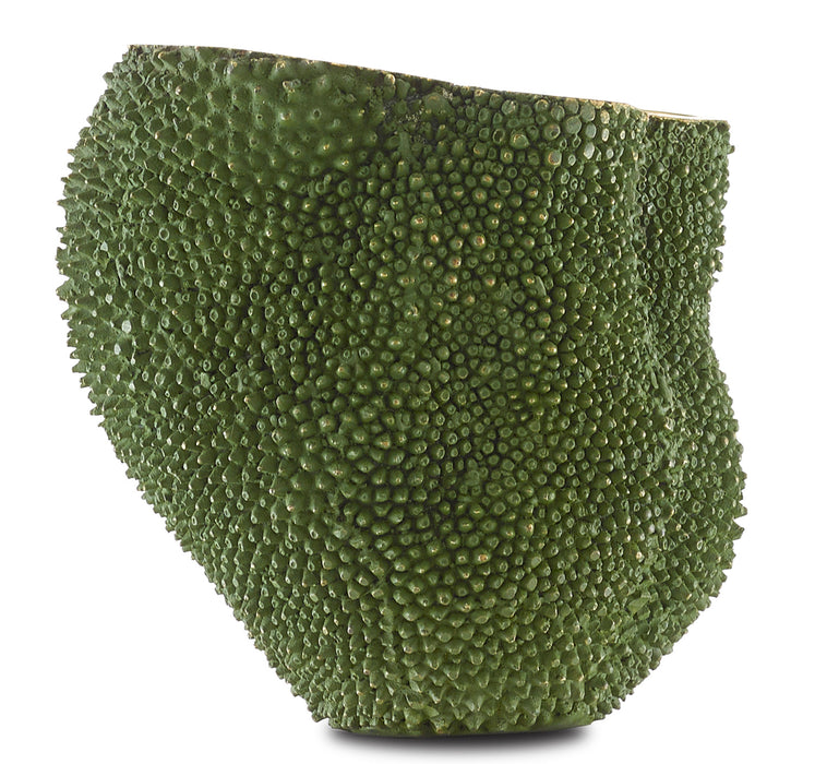Currey and Company 1200-0288 Vase, Green/Gold